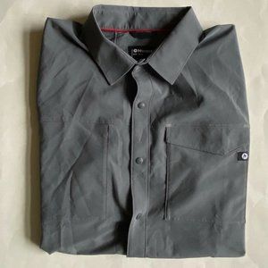 Marmot Northgate Peak UPF 50 Short Sleeve Button Shirt Steel Onyx M